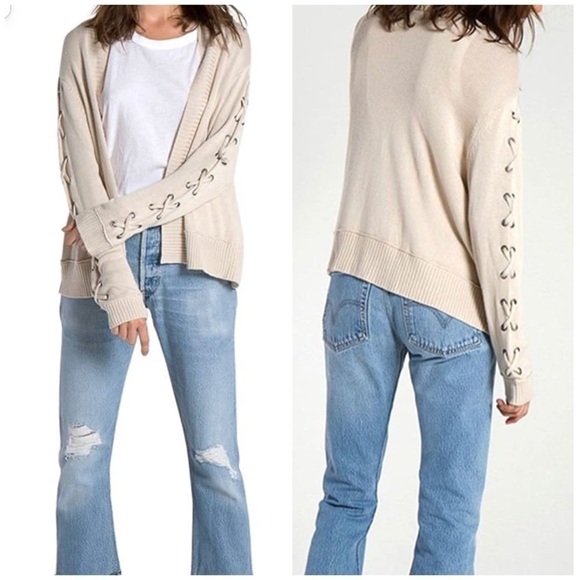 N:PHILANTHROPY Francesca Lace Up Wool Cardigan - Picture 10 of 10